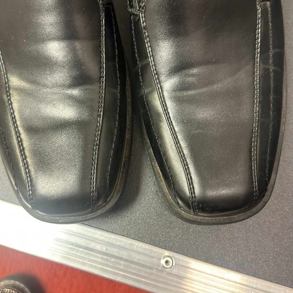 Bruno Marc Men’s black slip on square toe loafer  size 8.5 - Picture 2 of 11